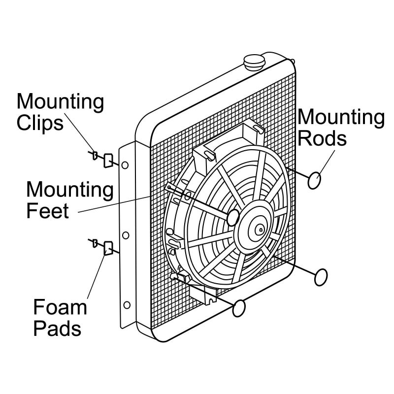 Fekuar مراوح تبريد رادياتير نحيفة 6 بوصات 650CFM عالمية نحيفة سحب ودفع 12V 80W بديل مباشر لمروحة كهربائية مع مجموعة تركيب - Image 2